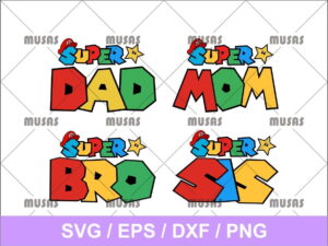 Supermario Super Family SVG