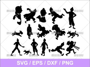 Tintin Silhouette SVG Vector