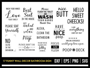 17 Funny Wall Decor Bathroom Sign