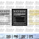 Black Queen Nutrition Facts SVG