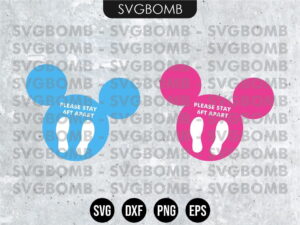 Disney Mickey Social Distancing SVG