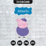 Family Abuelo Peppa Pig SVG