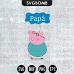 Family Papa Peppa Pig SVG