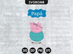 Family Papa Peppa Pig SVG