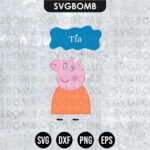 Family Tia Peppa Pig SVG