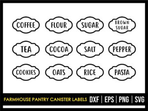 Farmhouse Pantry Canister Labels