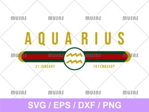 Gucci Aquarius Zodiac SVG