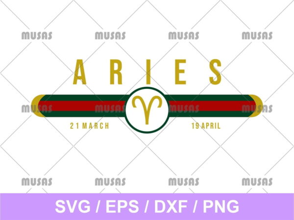 Gucci Aries Zodiac SVG