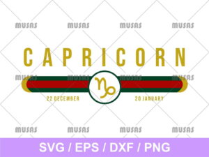 Gucci Capricorn Zodiac SVG