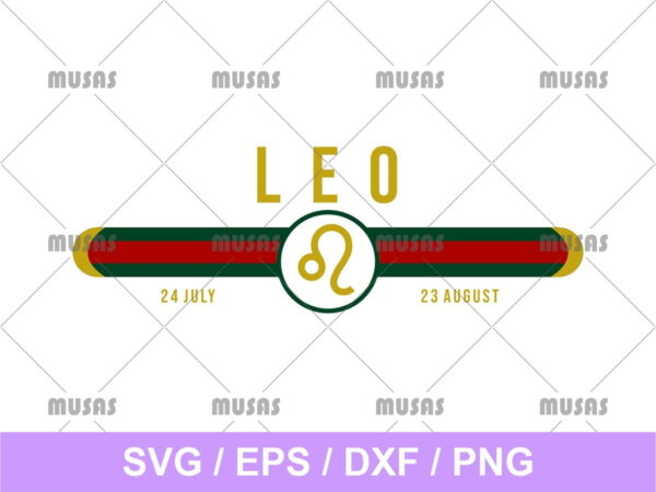 Gucci Leo Zodiac SVG