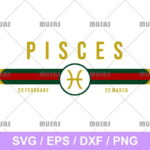 Gucci Pisces Zodiac SVG