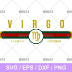 Gucci Virgo Zodiac SVG