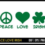 Peace Love Irish SVG