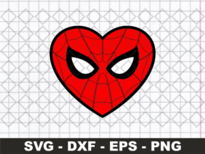 Spiderman Heart SVG