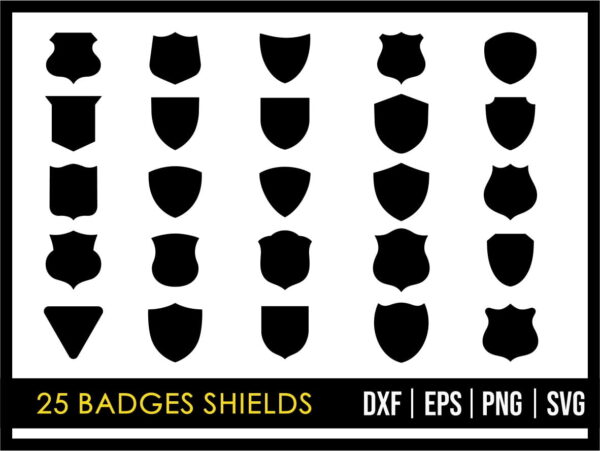 25 Badges Shields SVG