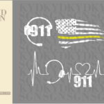 911 Dispatcher American Flag SVG