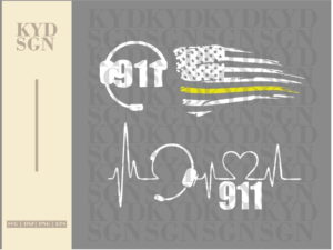 911 Dispatcher American Flag SVG