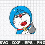 Doraemon Fuck Funny Sticker SVG