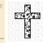 Floral Cross SVG