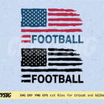 Football American Flag Distressed SVG