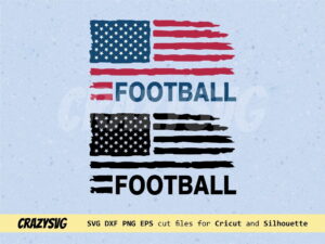 Football American Flag Distressed SVG