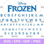 Frozen Font SVG Alphabet SVG