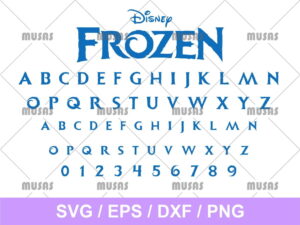 Frozen Font SVG Alphabet SVG