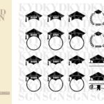 Graduation Hat SVG Monogram