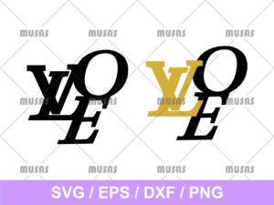 LVOE Louis Vuitton Love SVG