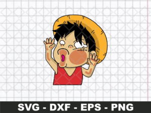 Monkey D Luffy Funny Sticker SVG