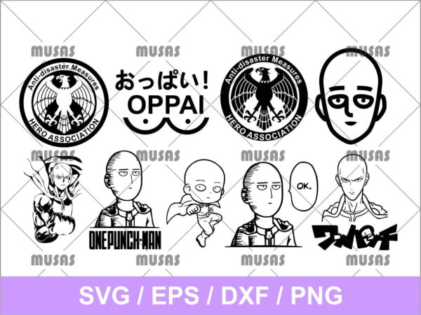 One Punch Man Anime Manga SVG