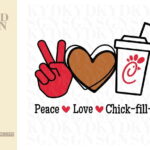 Peace Love Chick Fil A SVG