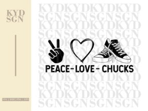 Peace Love Chucks SVG