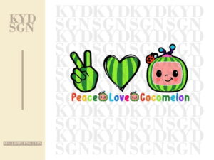 Peace Love Cocomelon SVG