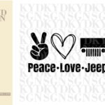 Peace Love Jeep SVG