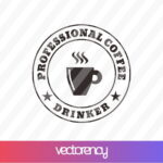 Professional Coffee Drinker SVG