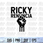 Ricky Renuncia Bandera Negra Puerto Rico SVG