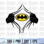 Rip Tear Shirt Superhero Batman SVG