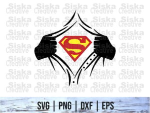 Rip Tear Shirt Superhero Superman SVG