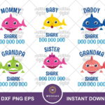 Shark Family Bundle Baby Shark SVG