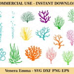 Under the Sea Seaweed Coral Bubbles SVG