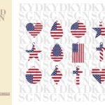 American Flag Earrings Design