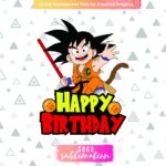 Dragon Ball Goku Cake Topper Happy Birthday Printable