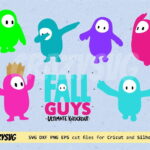 Fall Guys Stencil Digital Download ClipArt