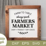 Farm To Table Farmers Market SVG