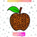 Leopard Apple Sublimation Design