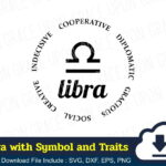 Libra with Symbol and Traits SVG