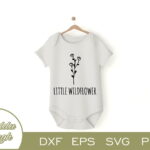 Little Wildflower T Shirt Design SVG