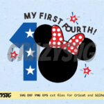 Mickey Minnie My First Fourth of July Cut File