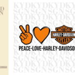 Peace Love Harley Davidson SVG